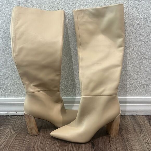 Vince cream Pilar knee high leather boots - Picture 5 of 8
